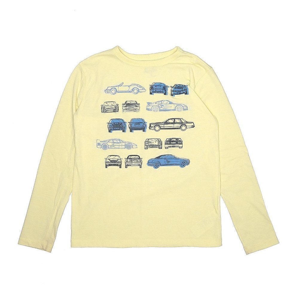 Crewcuts Yellow & Blue Glow In The Dark Car Long Sleeve T-Shirt